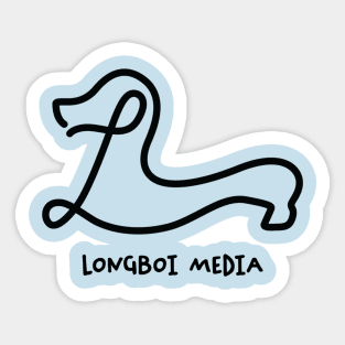 Longboi Media Logo (black) Sticker